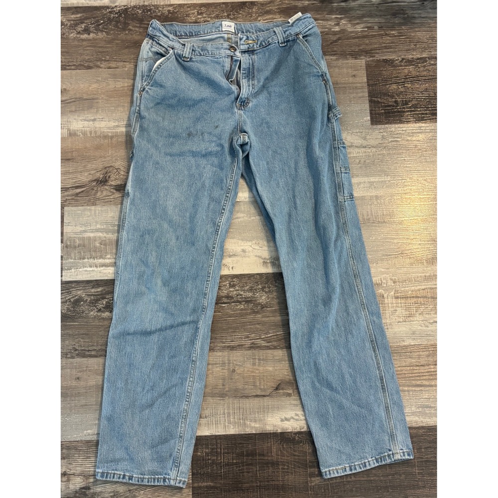 Lee Workwear Mens Carpenter Jeans Light Wash Denim Hammer Loop 34x34 112339180